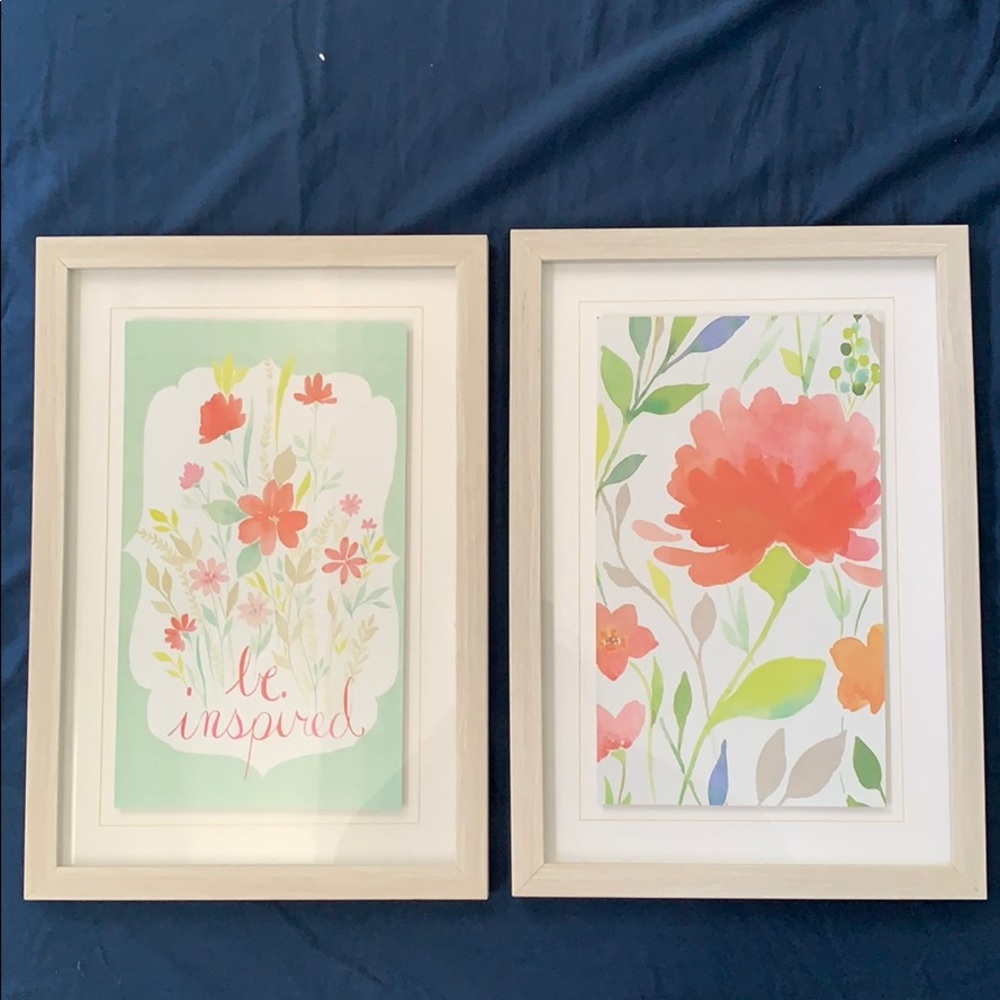 Two pictures framed